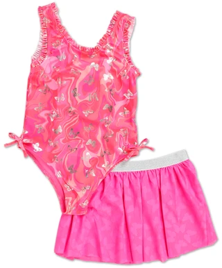 Thumbnail 1: Penelope Mack Girls 2 Pc Swimsuit Set 