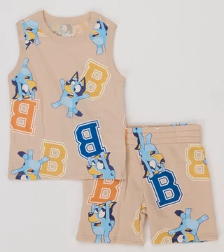 Thumbnail 1: BLUEY Toddler Boys 2 Pc Shorts Set  