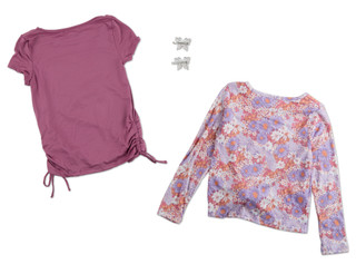 Thumbnail 2: Btween Girls 4 Pc Tops & Hair Clips 