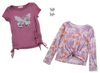 Thumbnail 1: Btween Girls 4 Pc Tops & Hair Clips 