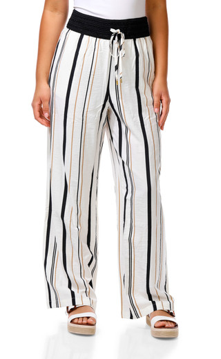 Thumbnail 1: Ellen Tracy Women's Stripe Print Pants  
