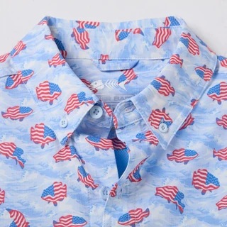 Thumbnail 6: SILVER BAIT Men's Americana Short Sleeve Polo 