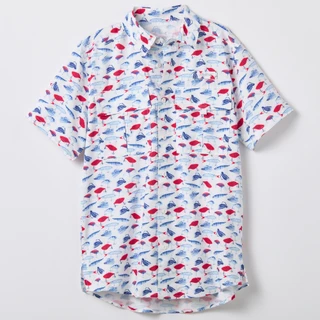 Thumbnail 1: SILVER BAIT Men's Americana Short Sleeve Button Down 