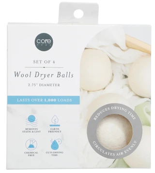 Thumbnail 1: CORE HOME 4 Pk Wool Dryer Balls 