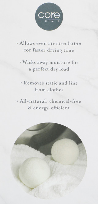 Thumbnail 2: CORE HOME 4 Pk Wool Dryer Balls 
