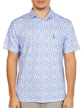 Thumbnail 2: TAILORBYRD Men's Short Sleeve Print Polo 