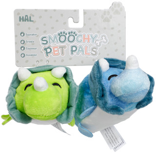 Thumbnail 1: Hal 2 Pk Cozy Dino Dog Toys 