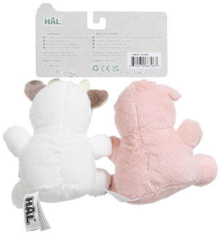 Thumbnail 2: Hal 2 Pk Pig & Cow Dog Toys 