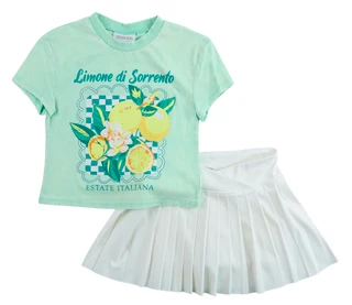 Thumbnail 1: Tween Diva Big Girls 2 Pc Short Sleeve Tee & Skort Set 