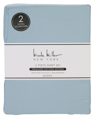 Thumbnail 1: Nicole Miller Queen Size 6 Pc Sheet Set 