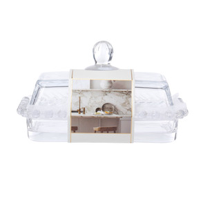 Thumbnail 3: ARTISAN ROW 6.7 in Glass Butter Dish 