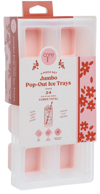 Thumbnail 1: CORE HOME Jumbo Pop-Out Ice Cube Trays 