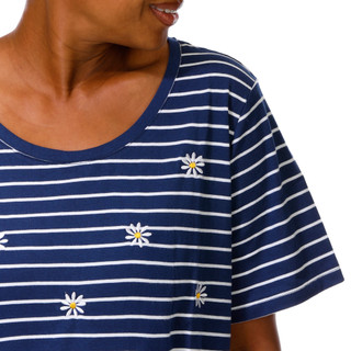 Thumbnail 2: Coral Bay Women's Plus Scoop Embroidered Short Sleeve Top 