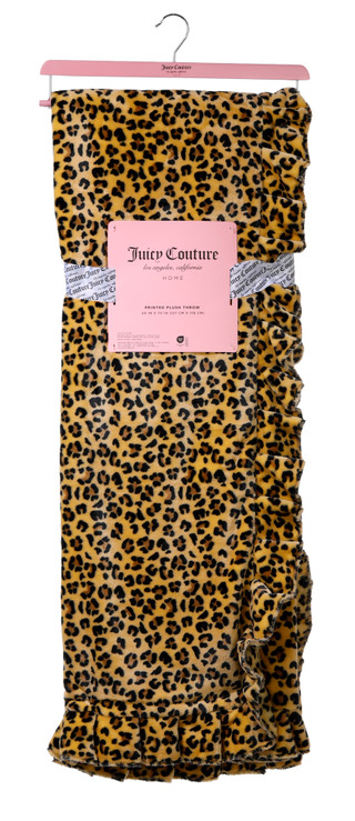 Thumbnail 1: Juicy Couture 50x70 Leopard Print Plush Throw 