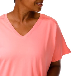 Thumbnail 4: Coral Bay Women's Plus V-Neckline Short Sleeve Top 