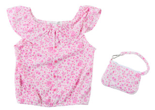 Thumbnail 1: B TWEEN Girl's Short Sleeve Button Floral Top 
