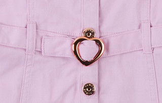 Thumbnail 2: Vince Camuto Girl's Short Sleeve Heart Belt Utility Dress 