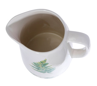 Thumbnail 2: Boston International Ceramic Pitcher with Botanical Fern Accent 