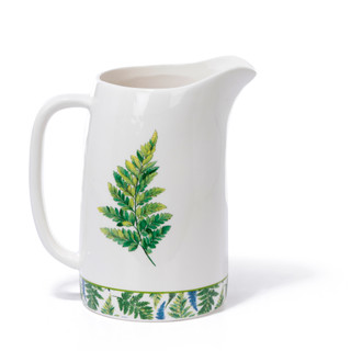 Thumbnail 1: Boston International Ceramic Pitcher with Botanical Fern Accent 