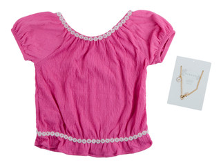 Thumbnail 2: Btween Big Girls Fashion Top w/ Necklace 