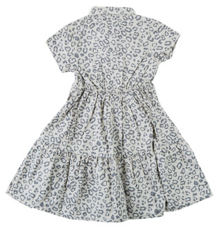 Thumbnail 3: Vince Camuto Girl's Short Sleeve Leopard Twill Dress 