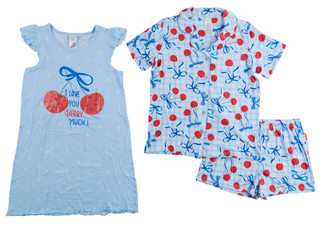 Thumbnail 1: Rene Rofe Big Girls 3 Pc Print Night Gown Sets  