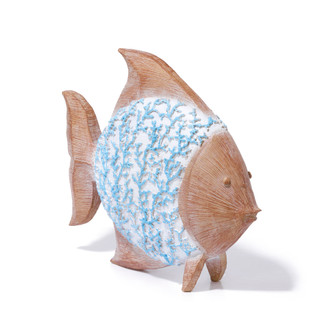 Thumbnail 1: TURTLE KING CORP 13 in Textured Fish Figurine Home Accent 