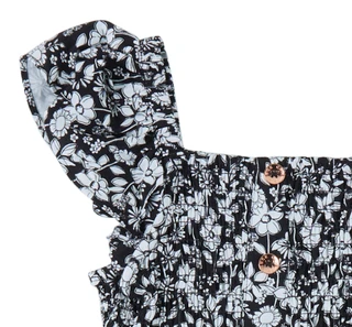 Thumbnail 3: Vince Camuto Girl's Short Sleeve Button Floral Maxi Dress 