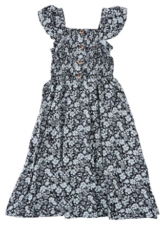 Thumbnail 1: Vince Camuto Girl's Short Sleeve Button Floral Maxi Dress 
