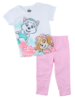 Thumbnail 1: Paw Patrol Toddler Girl's Short Sleeve Graphic Tee Legging Set 