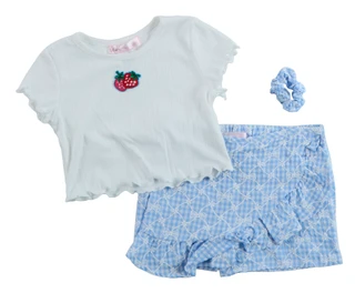Thumbnail 1: Love To Be Loved Toddler Girls 3 Pc Skort Set 