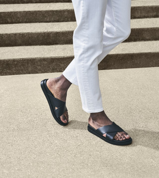 Thumbnail 2: Stacy Adams Men's Montel Cross Strap Slide Sandal 