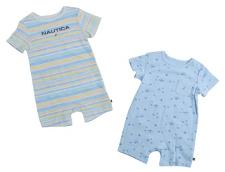 Thumbnail 2: Nautica Baby Boys 2 Pc Romper Set 