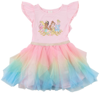 Thumbnail 2: Disney Princess Toddler Girl's Short Sleeve Princess Ballerina Dress 