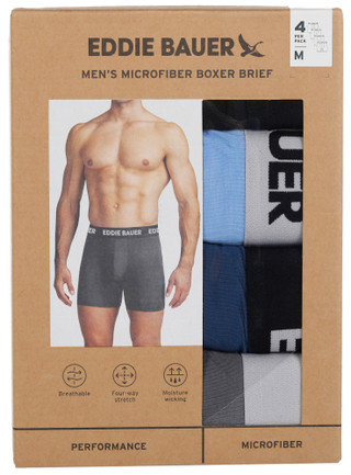 Thumbnail 2: Eddie Bauer Men's 4 Pk Microfiber Boxer Briefs 