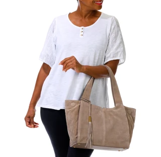 Thumbnail 1: Vince Camuto Suede Tote Bag 