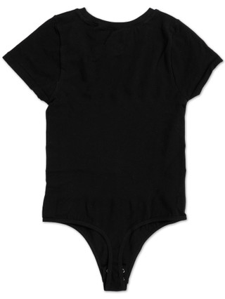 Thumbnail 2: Comfort by Real Women's Smooth & Shape Cotton Tee Thong Bodysuit 