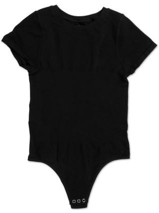 Thumbnail 1: Comfort by Real Women's Smooth & Shape Cotton Tee Thong Bodysuit 