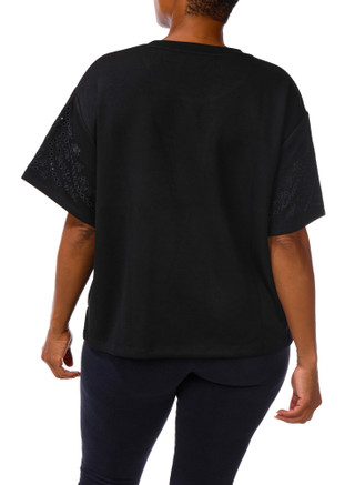 Thumbnail 2: MAGASCHONI Women's Plus Eyelet Sleeve Top  