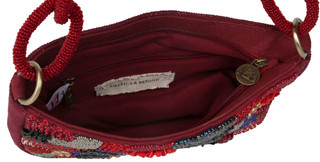 Thumbnail 2: America & Beyond Ruby Glamour Beaded Shoulder Strap  