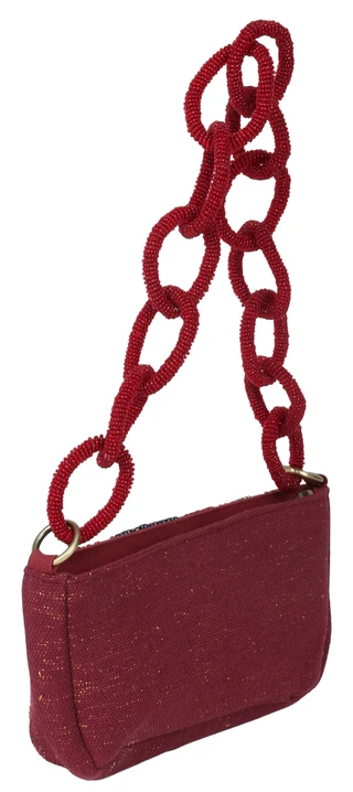 Thumbnail 3: America & Beyond Ruby Glamour Beaded Shoulder Strap  