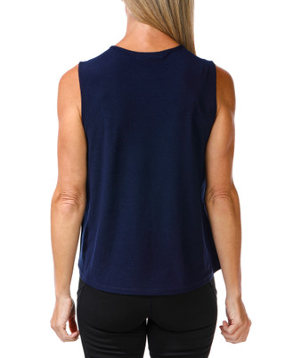 Thumbnail 2: 89th & Madison Women's Sleeveless Lattice Neck Comfort Stretch Top 