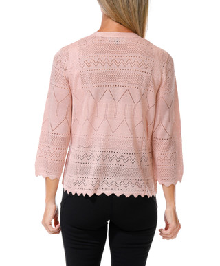 Thumbnail 2: ADRIENNE VITTADINI Women's Pointelle Open Cardigan 