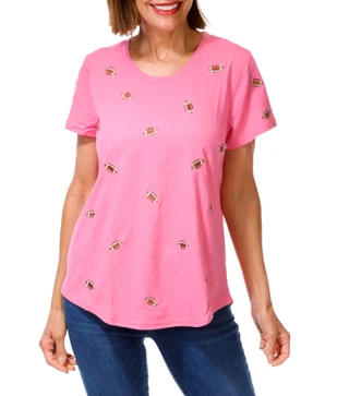Thumbnail 1: Anneliese Women's Embroidered Football Top  