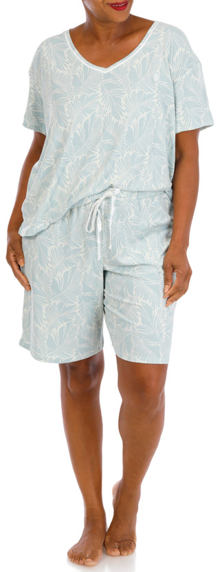 Thumbnail 3: IZOD Women's Plus 2 Pc Pajama Shorts Set  