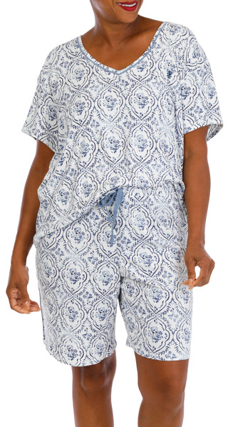 Thumbnail 1: IZOD Women's Plus 2 Pc Pajama Shorts Set  