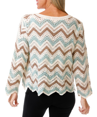 Thumbnail 2: Anneliese Women's Crochet Button Down Cardigan 