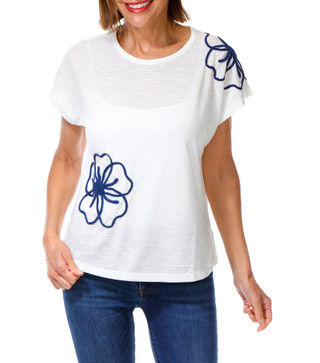 Thumbnail 1: Anneliese Women's Embroidered Flower Top 