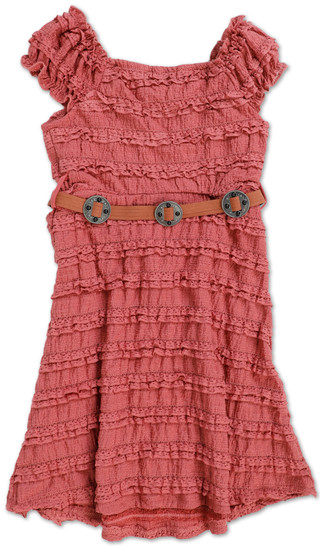 Thumbnail 2: Love Squared Girls Girls Solid Ruffle Dress  