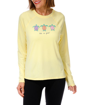 Thumbnail 1: Life is Good Women's Swim Cover Up Rashguard Top 